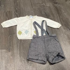 3-6 months Janie and Jack Shirt and Overalls